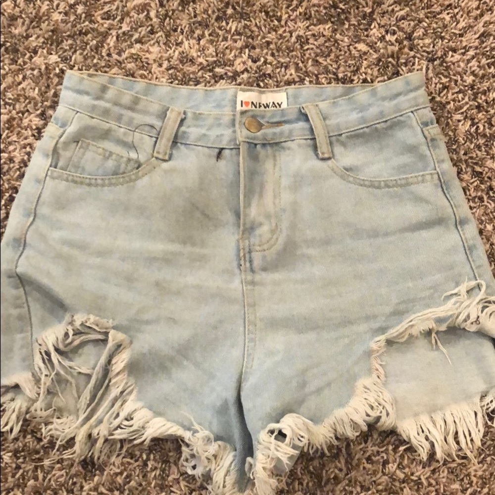 High Rise Denim Shorts